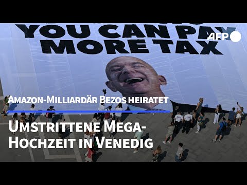 Amazon-Milliardär Bezos heiratet: umstrittene Hochzeit in Venedig | AFP