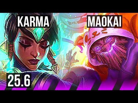 KARMA & Jinx vs MAOKAI & Corki (SUP) | 1/1/10 | EUW Master | 25.6
