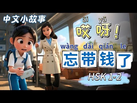 I forgot to bring any money | Slow Chinese | Chinese Stories | Chinese Listening | HSK 1-2