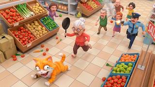😹 A VOVÓ E O GATINHO FORAM EXPULSOS DO SUPERMERCADO NO I AM CAT - O FILME