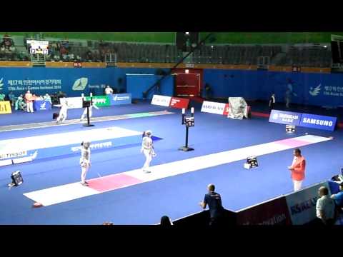 14.09.20 T16 - Ho Siu In Jenny(HKG) vs Zhivitsa(KAZ) - 2014Incheon AG. Fencing WS Ind. by UnTouche