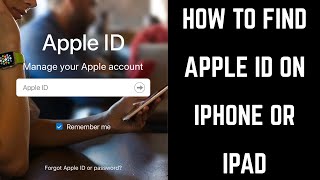 How to Find Apple ID on iPhone or iPad