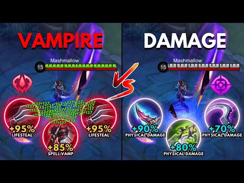 Dyrroth Vampire Build vs Dyrroth Damage Build