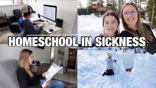 "SICK DAY" HOMESCHOOL & HOW WE ADJUST | DAY IN THE LIFE MOM VLOG