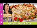 Creamy No Cream Pasta with Chicken Platter Recipe in Urdu Hindi - RKK