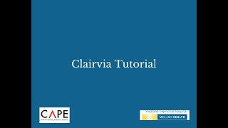 Clairvia Tutorial