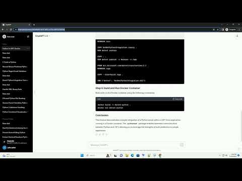 How to run a python script inside a net core application in a docker container