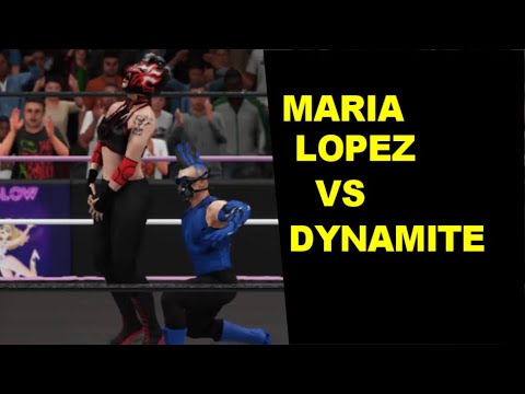 GLOW 1985 Maria Lopez vs Dynamite - Mixed Match
