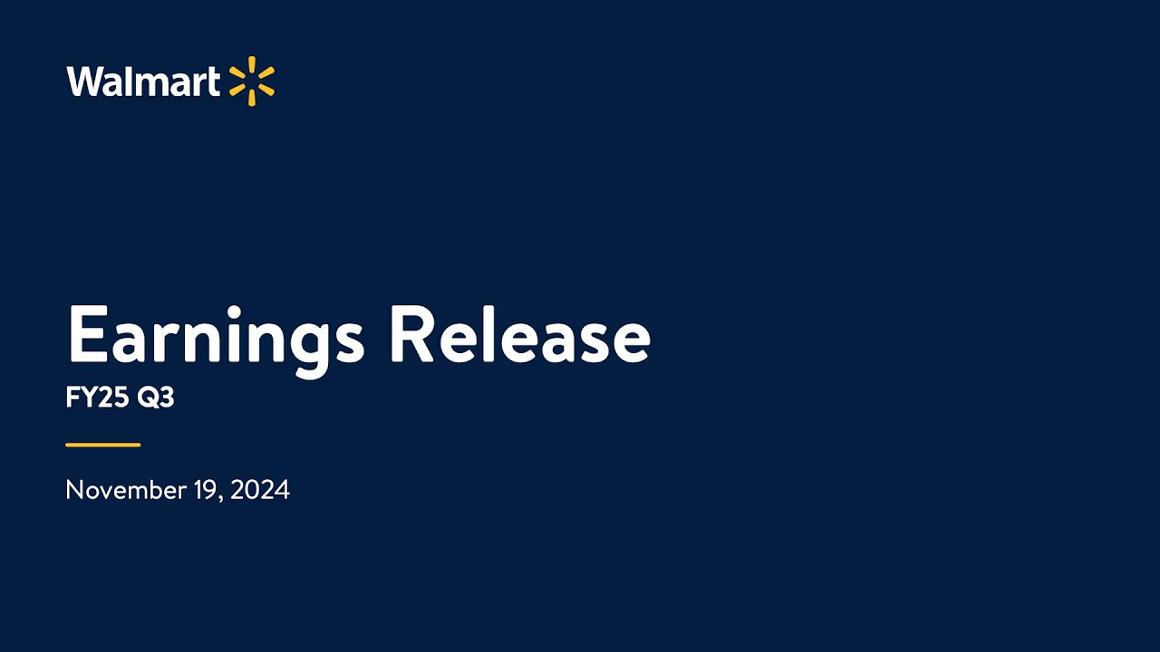 Walmart Inc. FY2025 Q3 Earnings Release