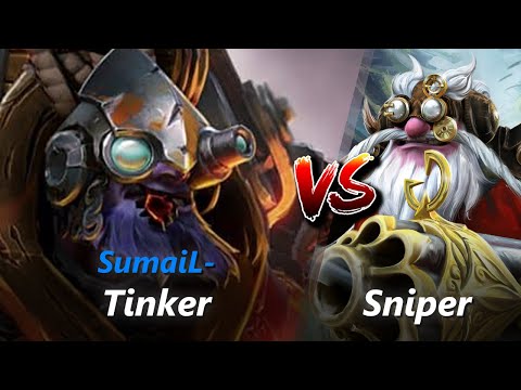 How to Tinker safelane vs Sniper/Bloodseeker (feat. SumaiL-) | First 10 minutes