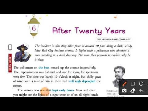 after twenty years by o henry in hindi class 8 chapter 6 english story new gem's ratna sagar