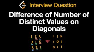 YouTube video 'Difference of Number of Distinct Values on Diagonals - Leetcode 2711 - Python'