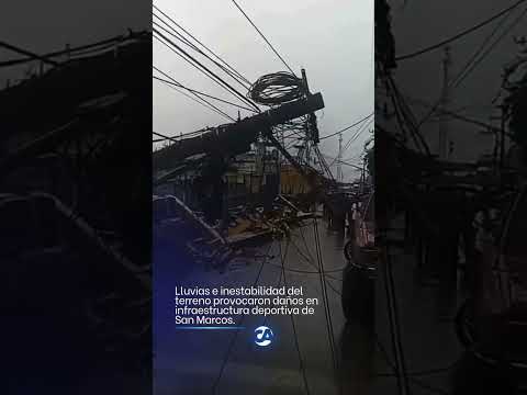 Lluvias e inestabilidad del terreno provocaron daños en infraestructura deportiva de San Marcos.