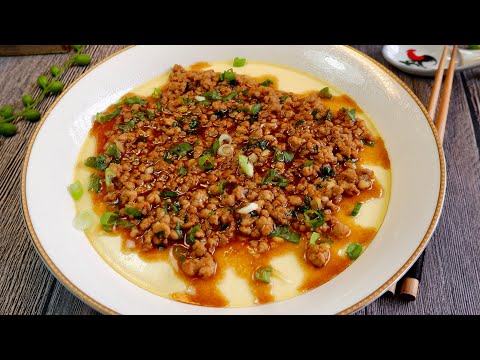 Steamed Eggs with Meat Sauce