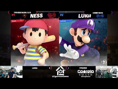 Smash Ultimate Tournament 1/15/19 - Typo| Newk(Ness) Vs Lawuigi(Luigi). - $1 Money Match