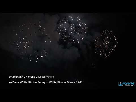 CE-RC405A 8 ø45mm White Strobe Peony + White Strobe Mine   8X4