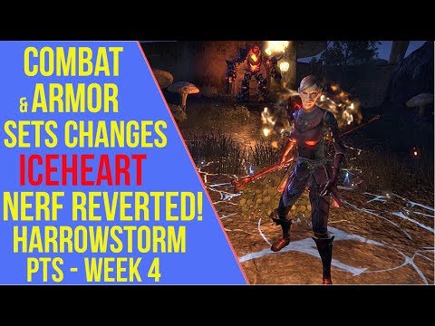 ESO Harrowstorm combat & Item Sets Changes - Iceheart Nerf Reverted - Harrowstorm PTS Week 4 Changes