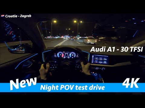 Audi A1 30 TFSI - night POV drive in 4K | Acceleration 0 - 100 km/h