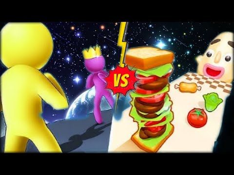 SANDWICH RUNNER vs GIANT RUSH! All Levels / Max Level ( New APK  Update ) Gameplay Walkthrough 4K SK