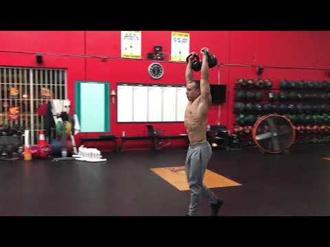 Dual Kettlebell Overhead Walk