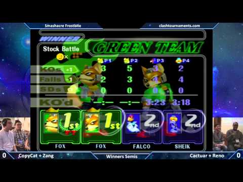 Smashacre Frostbite - Cactuar + Reno vs CopyCat + Zang - Winners Semis - SSBM