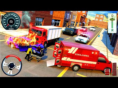 City Ambulance Emergency Rescue Game - Policeman Hero Van Drive Simulator - Android GamePlay #2