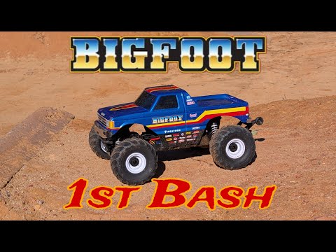 Traxxas BigFoot BL-2S first bash ..... Impressed !