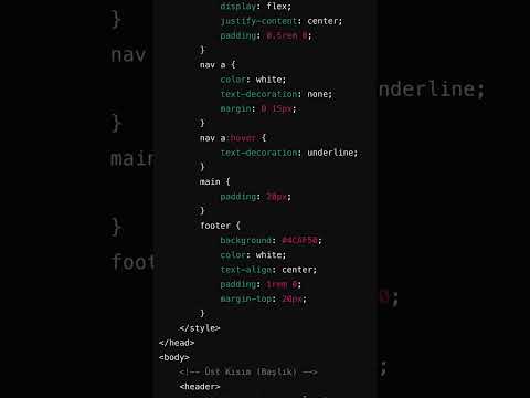 HTML ile Web Geliştirmeye İlk Adım! #yazılım #html #kodlama