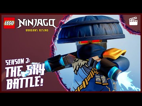 😱 Ras and Arin vs. Rogue💥 | Epic Sky Battle | Season 3 | Episode Clip | LEGO NINJAGO: Dragons Rising