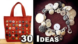 30 Smart Ways to Use Buttons in Sewing, Home Decor and Fashion