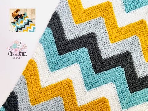 CHEVRON MUSTER HÄKELN / Babydecke häkeln / Einfach
