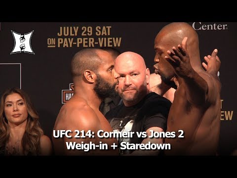 UFC 214: LHW Champ Daniel Cormier vs Jon Jones 2 Weigh-In + Staredown (HD / FULL)