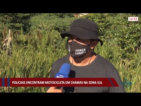 Policiais encontram motocicleta em chamas na zona sul 23 07 2021
