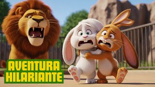 🤣 Ai que MEDO! Pompom e Cenourinha no ZOOLÓGICO!🦒🐘🦁