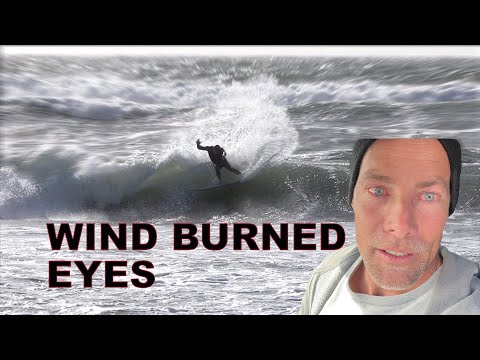 Trying to surf in GALE FORCE winds