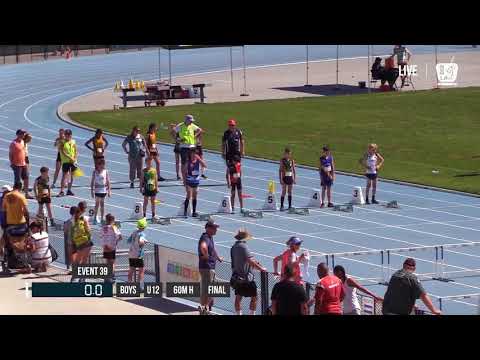 BOYS U12 60M HURDLES FINAL - 2018 STATE TRACK AND FIELD CHAMPIONSHIPS // LAVicTV