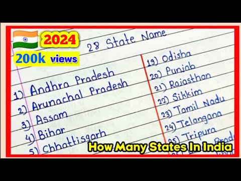 How Many States In India 2023|28 States Names// #state #india #handwriting @EDUCATIONWRITES09