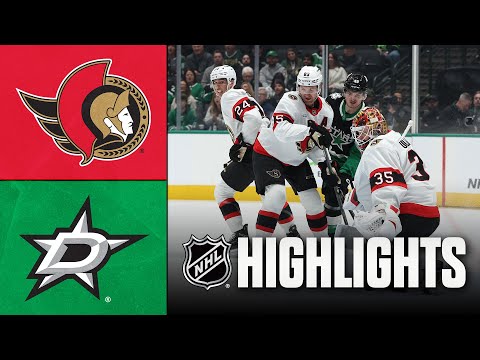 Senators vs. Stars | NHL Highlights | November 30, 2025