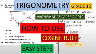 COSINE RULE | TRIGONOMETRY | CALCULATING LENGTH, AREA AND SHORTEST DISTANCE