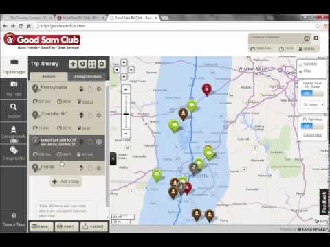 Good Sam Trip Planner Overview