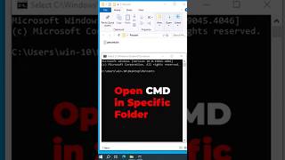 Open CMD in Specific Folder | The easiest way to Open Command Prompt in Specific Folder #cmd