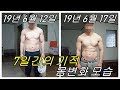 [운동 동기부여] 운동 6개월 가량 휴식, 7일간의 몸 변화모습, 그리고 운동 전 후 모습