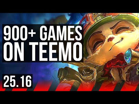 TEEMO vs YORICK (TOP) | 900+ games, 7/2/5 | KR Grandmaster | 25.16