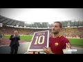 Supporters honour Francesco Totti in his final ever game for Roma