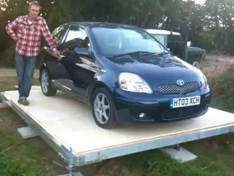 12' x 9' Garden Office Base With Car Parked On It.