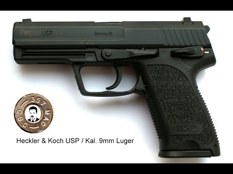 Pistole Heckler und Koch USP 9mm disassembly und Review (Sprache deutsch)