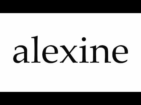 How to Pronounce alexine