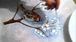 COMO PINTAR GALHO DE FLORES – PINTURA EM TECIDO