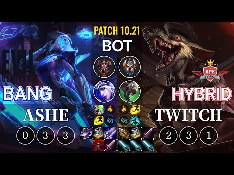 EG Bang Ashe vs APK HyBrid Twitch Bot - KR Patch 10.21