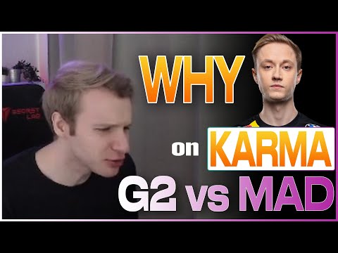 Why REKKLES played KARMA botlane | on G2 vs MAD | Jankos highlights